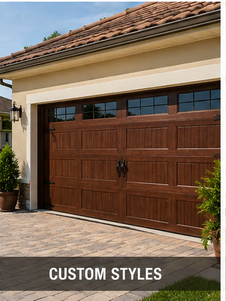 Carriage-style residential garage door